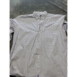 Johnnie O XXL Mens TCU Horned Frogs Checkered Button Down Shirt‎ Long Sleeve